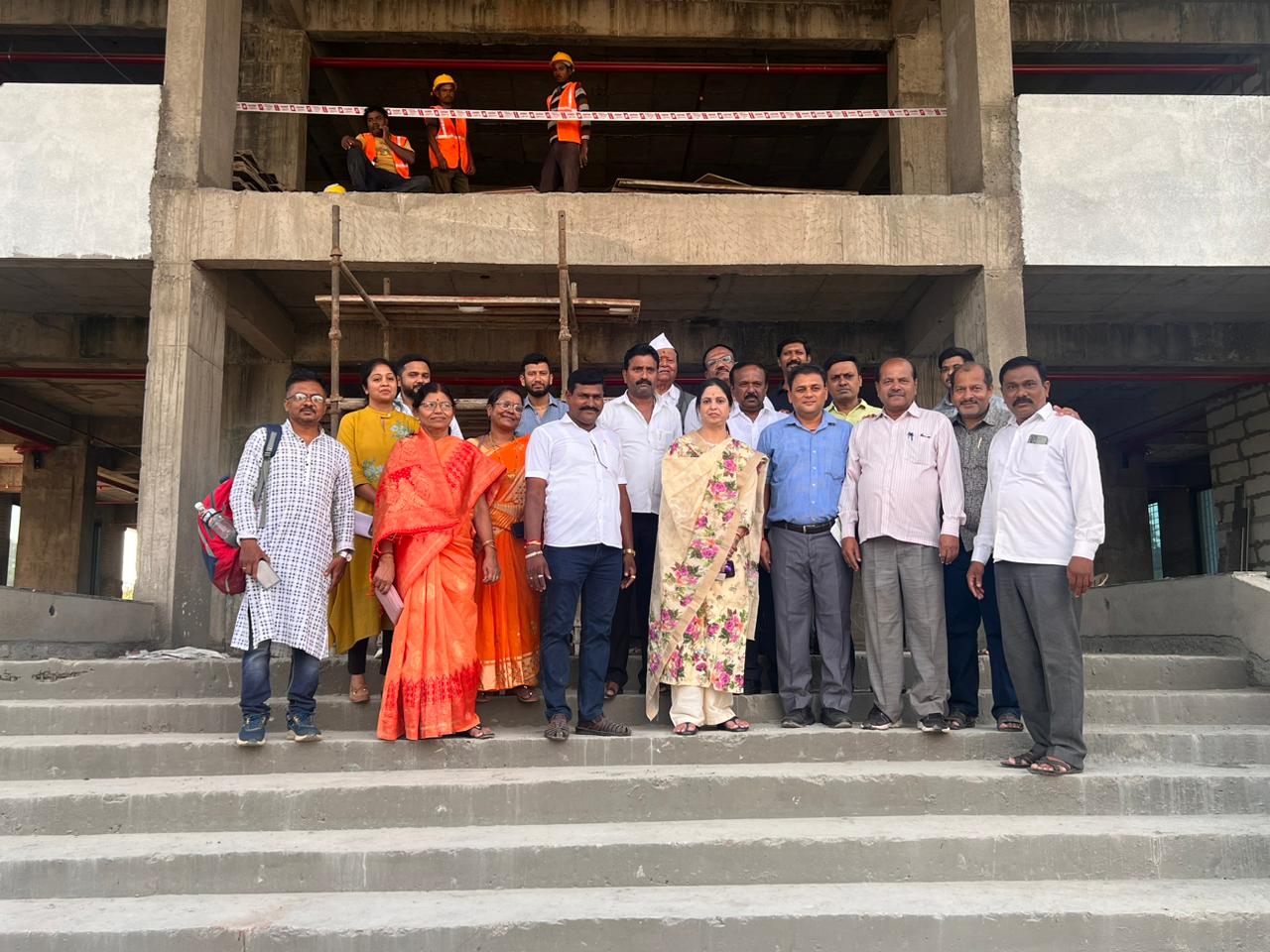 आमदार अश्विनी जगताप यांनी केली यशवंतराव चव्हाण स्मारक समितीच्या बांधकामाची पाहणी 